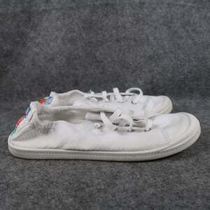 Time and Tru Shoes Womens 9 Casual Sneakers Slip On Scrunchback Lifestyle White